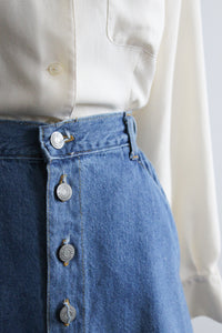 laurel lake denim mini skirt