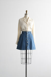 laurel lake denim mini skirt
