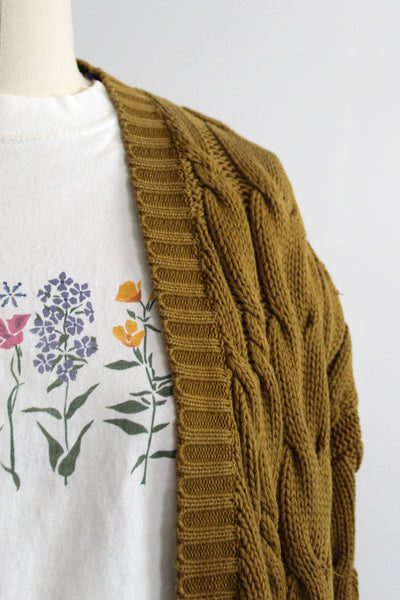 honeycomb cotton cardigan