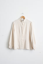 parchment silk button up