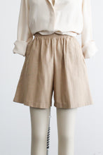 almond cotton shorts