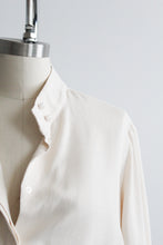 parchment silk button up