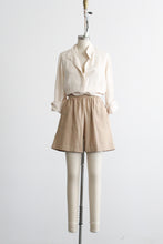 parchment silk button up