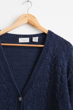 navy cotton cardigan