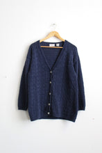 navy cotton cardigan