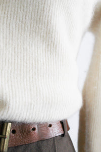 eggshell angora cardigan