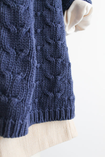 navy cotton cardigan