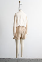 parchment silk button up