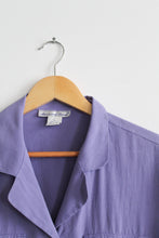 cornflower silk button-up