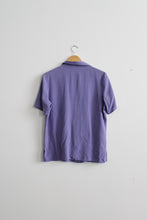 cornflower silk button-up