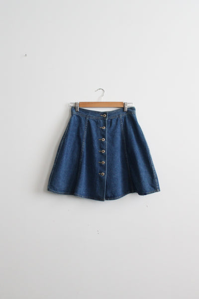 laurel lake denim mini skirt