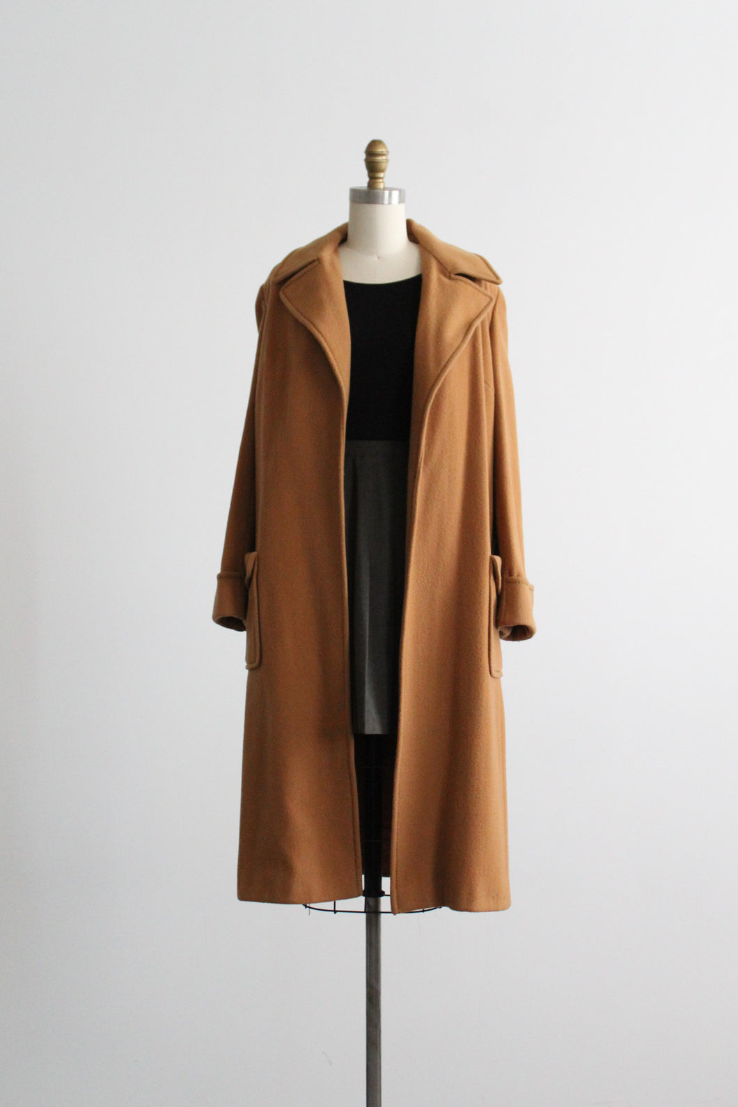 camel wool trench