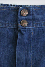 indigo denim patch pocket shorts