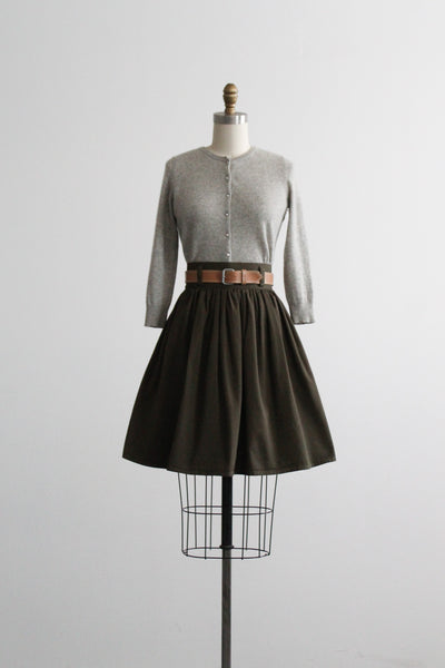 olive mini skirt