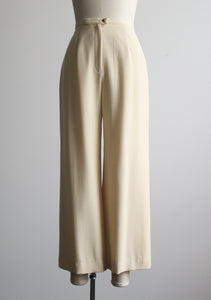 cornsilk wool trousers
