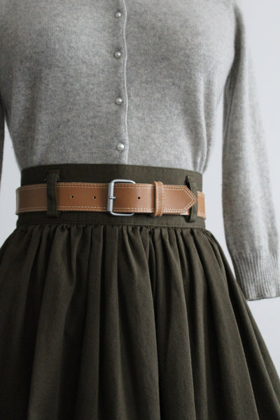 olive mini skirt