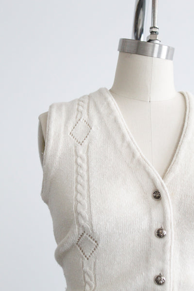 bone cotton vest