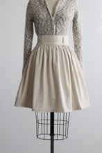 ecru cotton mini skirt