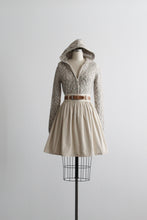 ecru cotton mini skirt