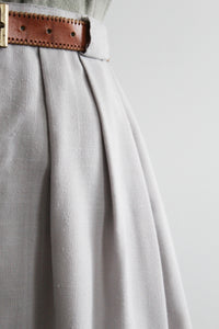 dove gray midi skirt