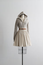 ecru cotton mini skirt