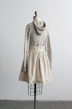 ecru cotton mini skirt