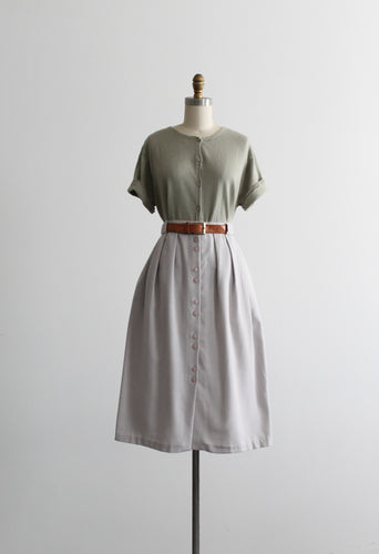 dove gray midi skirt