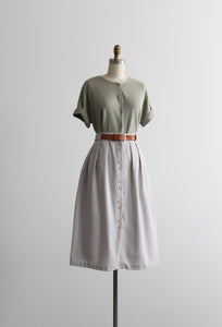 dove gray midi skirt