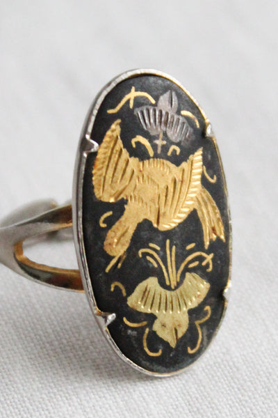 damascene bird ring