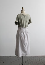 dove gray midi skirt