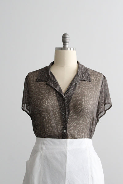 constellation silk button up