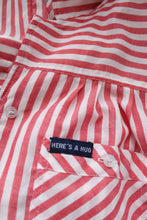 tomato stripe button up
