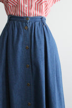 laurel lake denim midi skirt