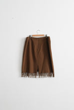 toast wool fringe skirt