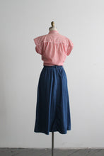 laurel lake denim midi skirt
