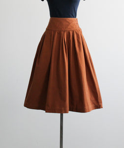 clay cotton midi skirt