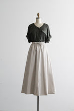 fawn cotton midi skirt
