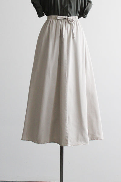 fawn cotton midi skirt