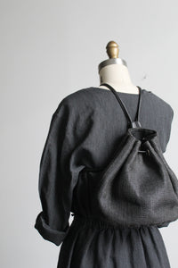 woven mini backpack