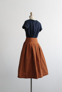 clay cotton midi skirt