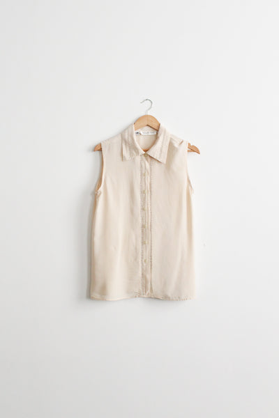bone silk button up