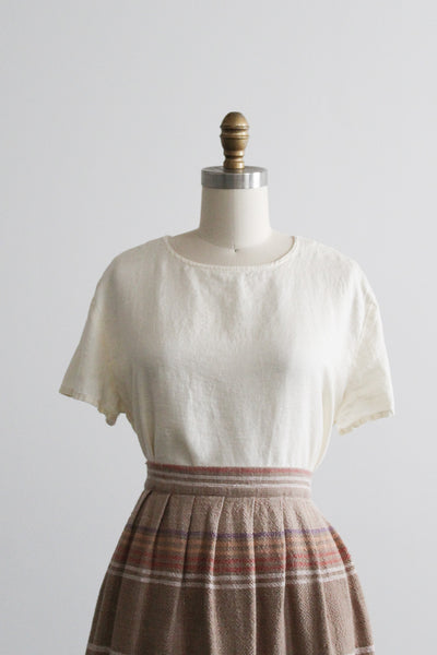 parchment linen tee