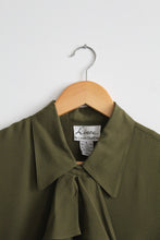 moss silk poet blouse