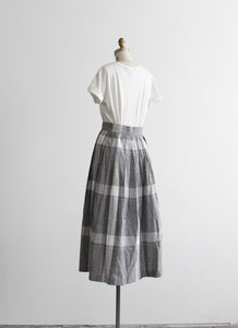 checkmate midi skirt