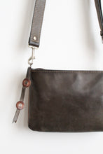 two tone leather shoulder bag