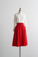 tomato midi skirt