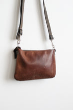 two tone leather shoulder bag