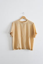 butter yellow silk tee