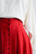 tomato midi skirt