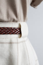 linen check skirt